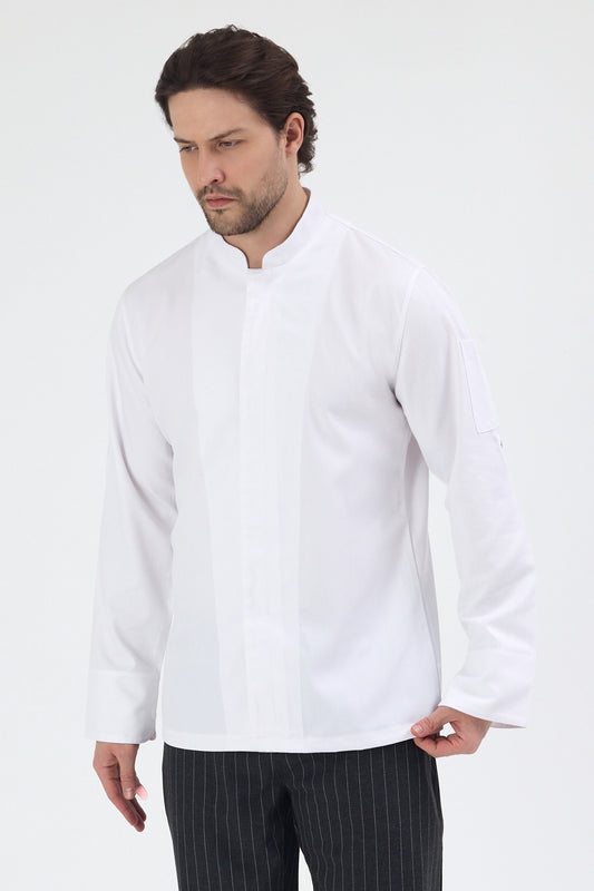 Hakim Yaka Gizli Pat Şef Ceketi