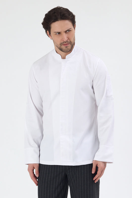 Hakim Yaka Gizli Pat Şef Ceketi