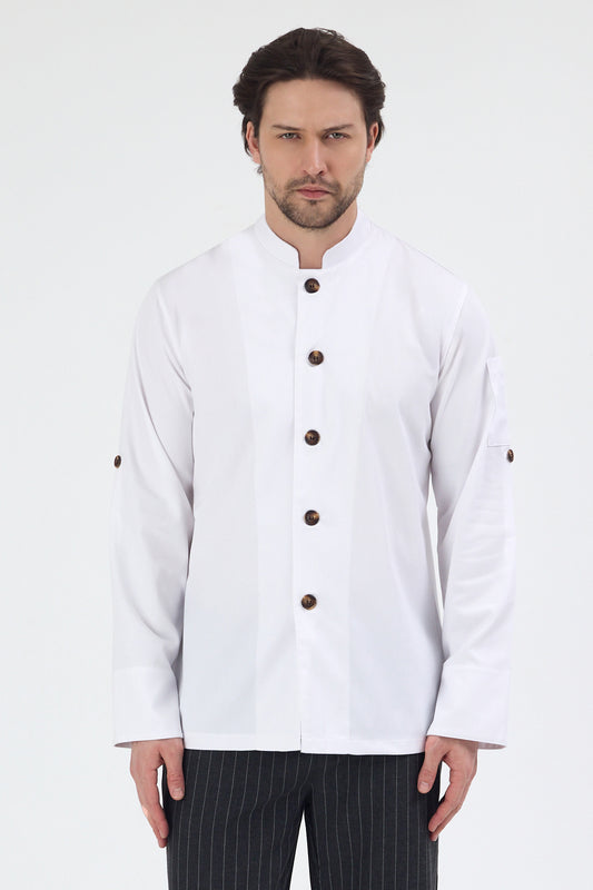 Hakim Yaka Düğmeli Şef Ceketi