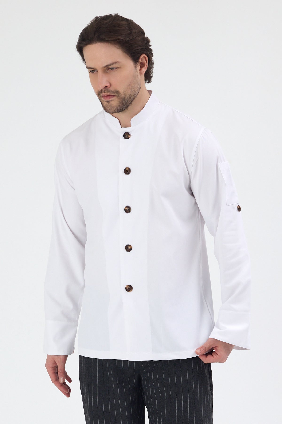 Hakim Yaka Düğmeli Şef Ceketi