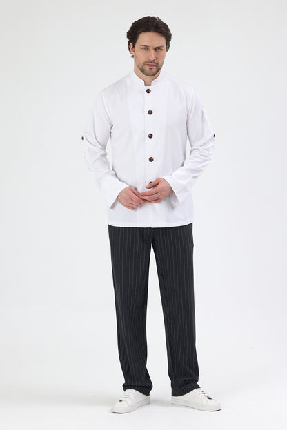 Hakim Yaka Düğmeli Şef Ceketi