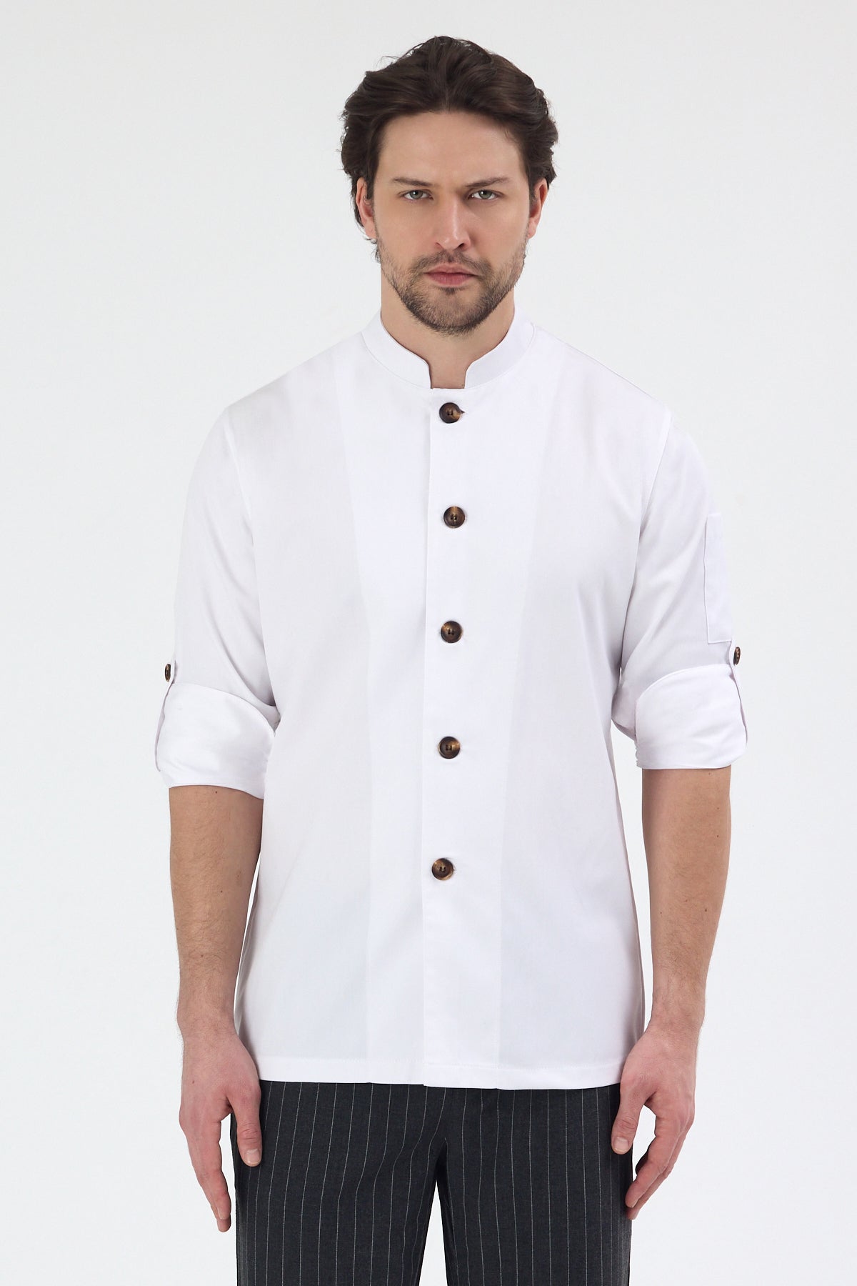 Hakim Yaka Düğmeli Şef Ceketi