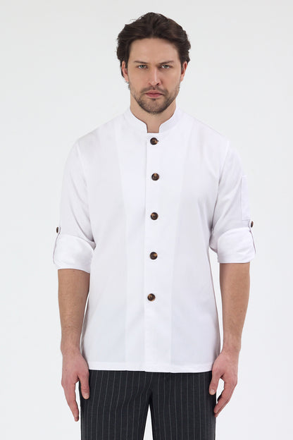 Hakim Yaka Düğmeli Şef Ceketi