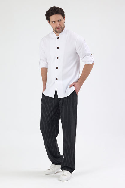 Hakim Yaka Düğmeli Şef Ceketi