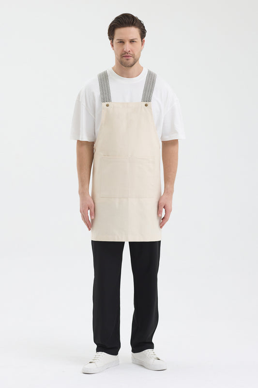Dokuma Çapraz Askılı Boydan Önlük
